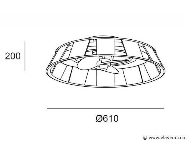 2 x madera led ip44 plafond ventilator met afstandsbediening - afbeelding 5 van  6
