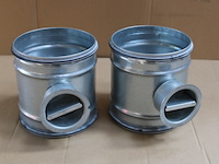 2 x manuele regelklep gesloten klep ø160