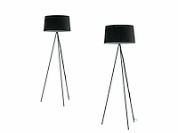 2 x marilyn italiaanse vloerlampen zwart - afbeelding 1 van  5