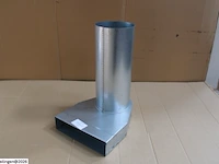 2 x mecano bocht 90° ø125 naar 55x220 - afbeelding 2 van  3