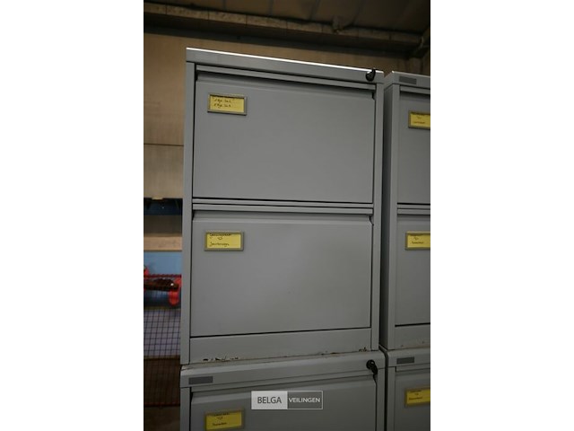 2 x metalen dossierkast met 2 laden - afbeelding 2 van  4