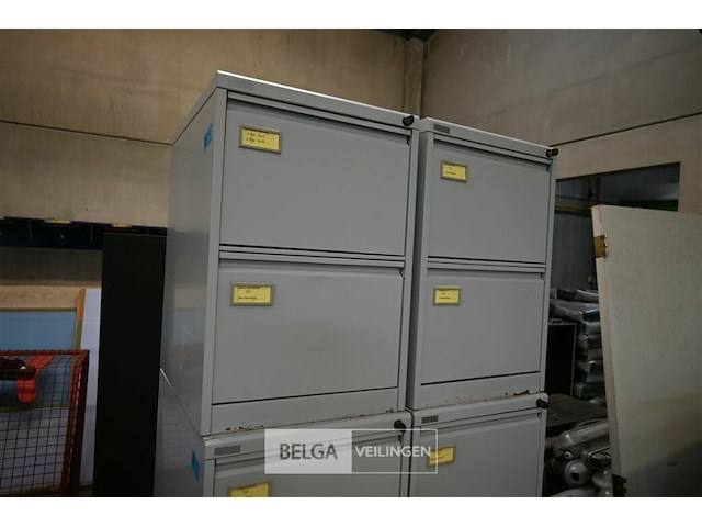 2 x metalen dossierkast met 2 laden - afbeelding 1 van  4