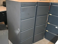 2 x metalen dossierkast met 4 laden - afbeelding 1 van  3