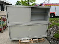 2 x metalen dossierkast met schuifdeuren - afbeelding 2 van  4