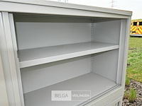 2 x metalen dossierkast met schuifdeuren - afbeelding 3 van  4