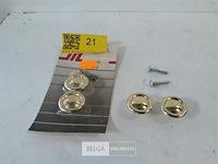 2 x meubeltop zamak messing 30 mm 2 stuks
