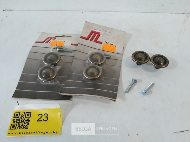2 x meubeltop zamak verbronsd 30 mm 2 stuks - afbeelding 2 van  3