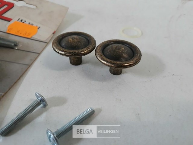 2 x meubeltop zamak verbronsd 30 mm 2 stuks - afbeelding 3 van  3