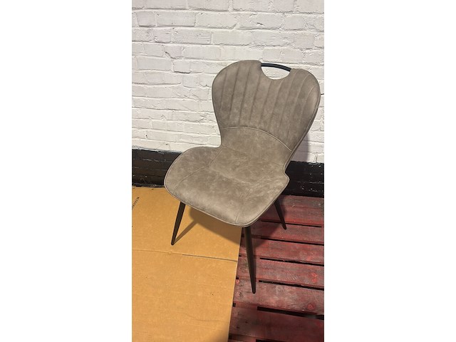 2 x microfiber beige stoel - afbeelding 1 van  1