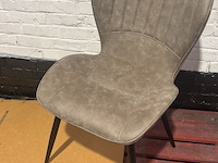 2 x microfiber beige stoel - afbeelding 1 van  1