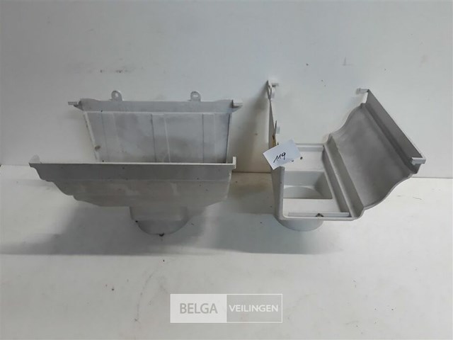 2 x middenspruitstuk 160mm licht grijs pvc regenafvoer - afbeelding 2 van  3