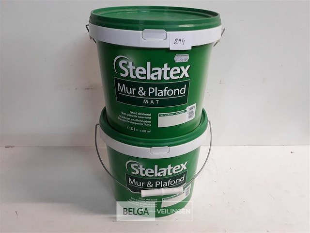 2 x muur en plafond verf stelatex 5l - afbeelding 1 van  3