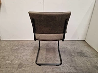 2 x mx sofa interieurstoel jazzy softyl olive - slede poten zwart - afbeelding 4 van  5