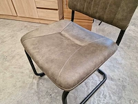 2 x mx sofa interieurstoel jazzy softyl olive - slede poten zwart - afbeelding 5 van  5