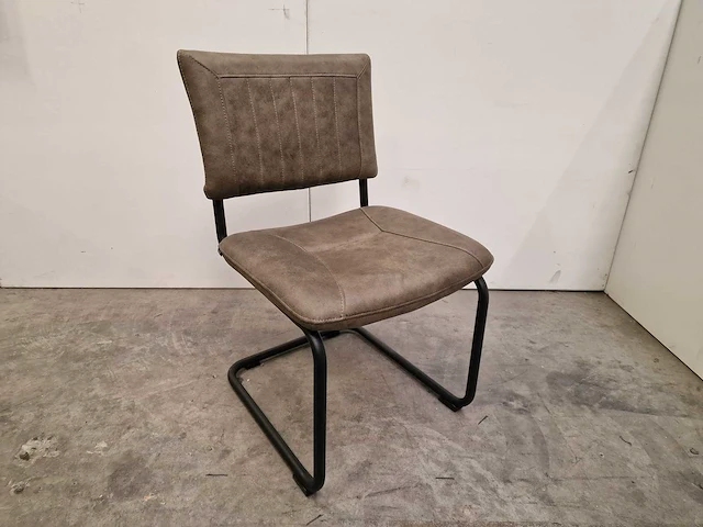 2 x mx sofa interieurstoel jazzy softyl olive - slede poten zwart - afbeelding 1 van  5