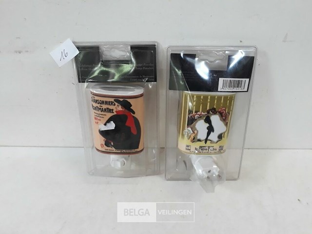 2 x nachtlamp plug in met schakelaar - afbeelding 2 van  3