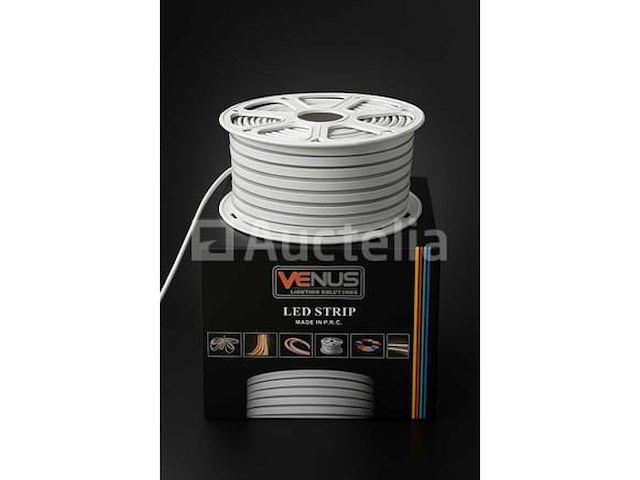 2 x neon led-strip 50 m – rood – 8w/m – ip65 – waterdicht - afbeelding 2 van  4