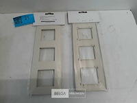 2 x niko afdekplaat 3v horizontaal cream - afbeelding 3 van  3