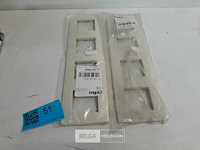 2 x niko afdekplaat 4v horizontaal cream - afbeelding 1 van  3