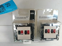 2 x niko inbouw luidspreker tweevoudig cream - afbeelding 1 van  3