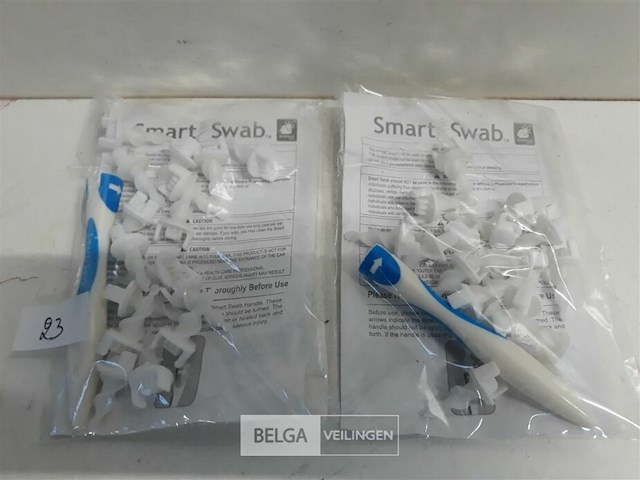2 x oorstokje houder + 16 vervangspiraaltjes smart swab - afbeelding 2 van  3