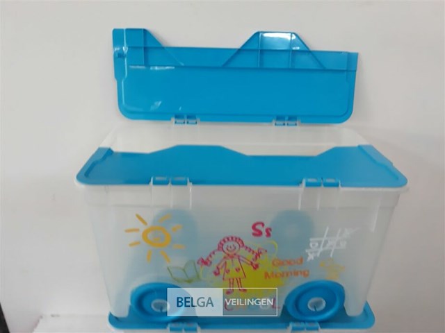 2 x opbergbox op wielen 60x35x35 cm - afbeelding 3 van  3