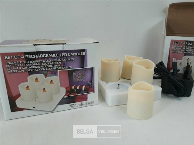 2 x oplaadbare led kaarsen 4 stuks - afbeelding 3 van  3