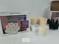2 x oplaadbare led kaarsen 4 stuks - afbeelding 3 van  3