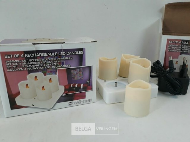 2 x oplaadbare led kaarsen 4 stuks - afbeelding 3 van  3