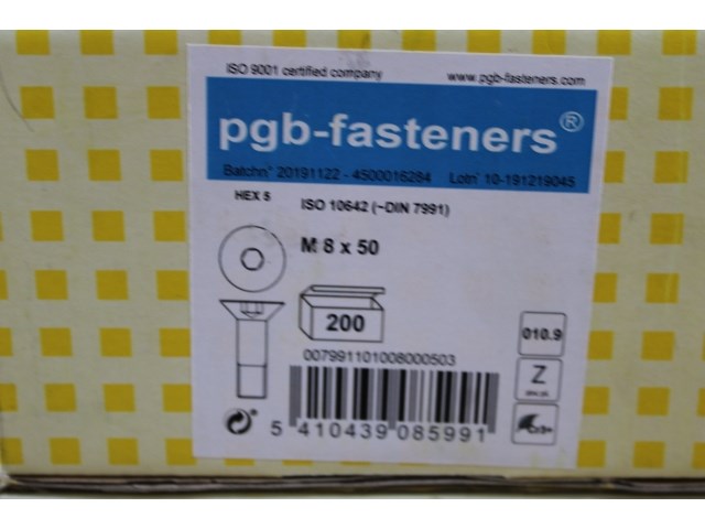 2 x pgbfast bzk-schr. vk 010.9 gd iso10642 m8x50 zn/200 - afbeelding 1 van  2