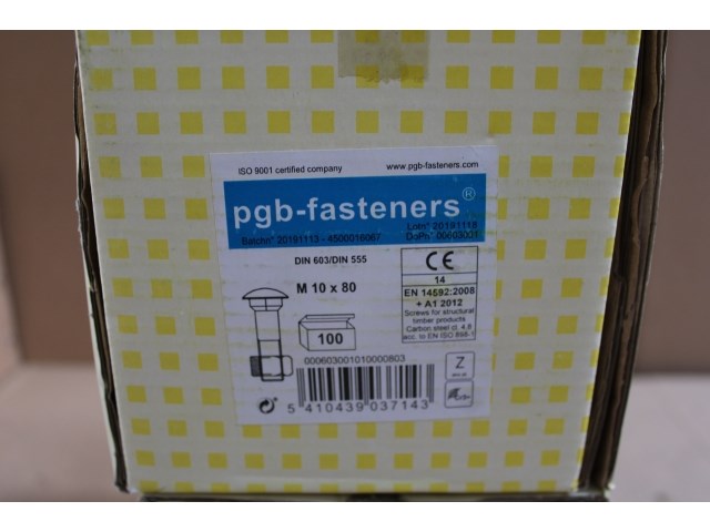 2 x pgbfast houtbout 4.8 din 603/555 m 10x80 zn/100 - afbeelding 2 van  3