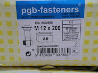 2 x pgbfast houtbout 4.8 din 603/555 m12x200 zn/25 - afbeelding 2 van  3