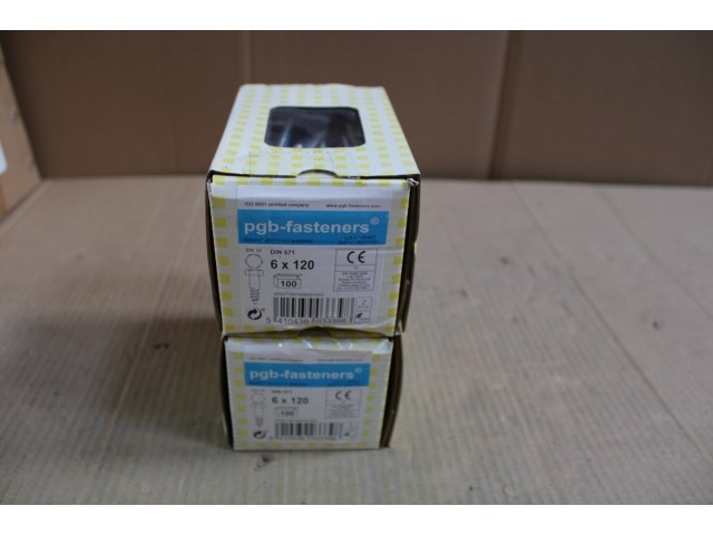 2 x pgbfast houtdraadbout din 571 ø6x120 zn/100 - afbeelding 1 van  3