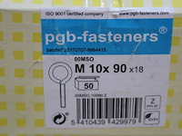 2 x pgbfast metrische schroefoog m10x90 zn/50 - afbeelding 2 van  3