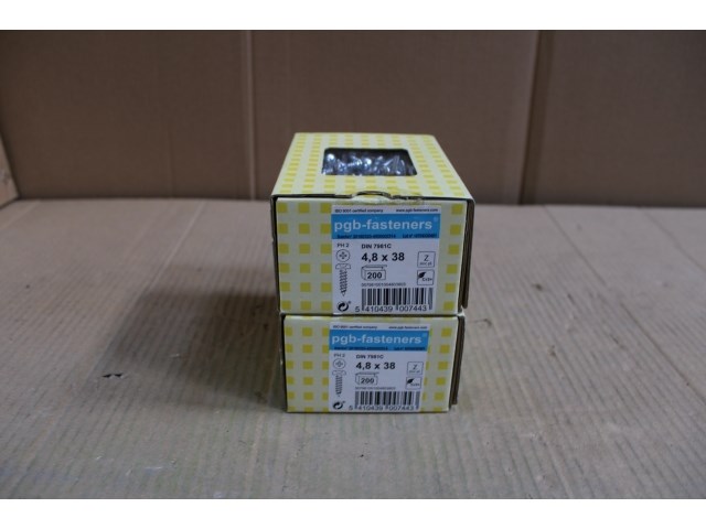 2 x pgbfast plaatschroef din 7981c-h ø4,80x38 zn/200 - afbeelding 1 van  3