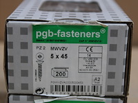 2 x pgbfast spaanderplaatschroef a2 vzk-z ø5,00x45/200 - afbeelding 2 van  3