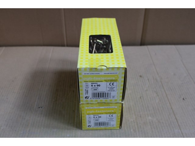 2 x pgbfast spaanderplaatschroef vzk-z ø6,00x90 zngeel/200 - afbeelding 1 van  3