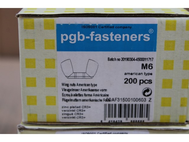 2 x pgbfast vleugelmoer amer.vorm m 6 zn/200 - afbeelding 1 van  2