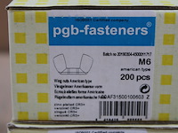2 x pgbfast vleugelmoer amer.vorm m 6 zn/200 - afbeelding 1 van  2