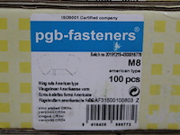2 x pgbfast vleugelmoer amer.vorm m 8 zn/100 - afbeelding 1 van  2