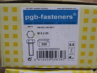 2 x pgbfast zeskanttapbout 8.8 din 933 m 8x25 zn/200 - afbeelding 1 van  2