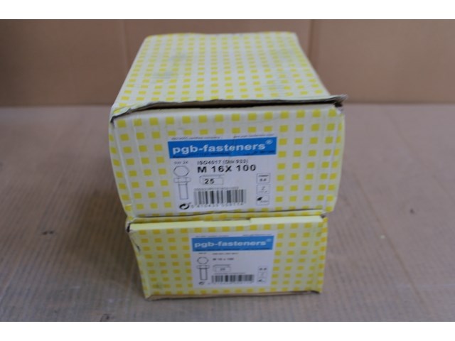 2 x pgbfast zeskanttapbout 8.8 din 933 m16x100 zn/25 - afbeelding 1 van  3
