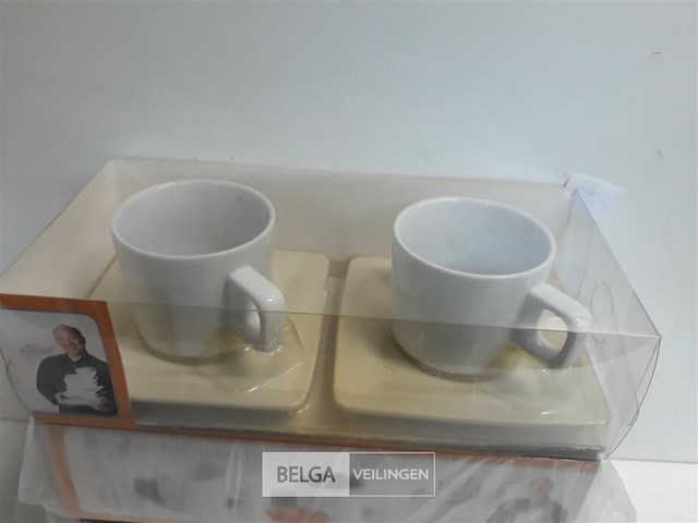 2 x piet huysentruyt koffietas 2 x tas + onderbord - afbeelding 3 van  3