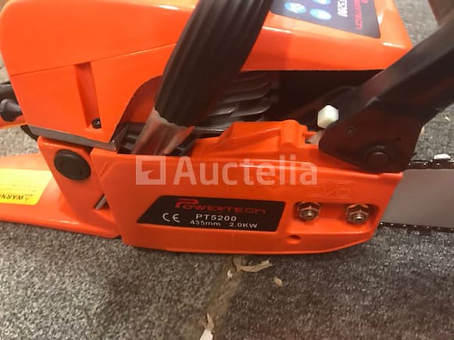 2 x powertech benzine kettingzaag 52cc - afbeelding 1 van  6