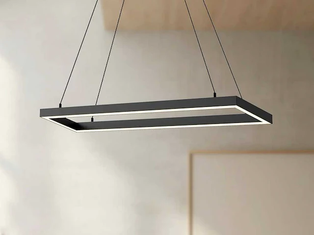 2 x quattro square 40 x 80 cm hang lamp zwart - afbeelding 1 van  9