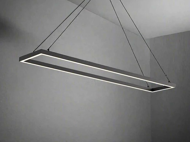 2 x quattro square 40 x 80 cm hang lamp zwart - afbeelding 3 van  9