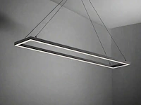 2 x quattro square 40 x 80 cm hang lamp zwart - afbeelding 3 van  9