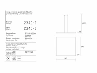 2 x quattro square 80 hang lamp zwart - afbeelding 12 van  12
