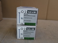 2 x r2 plus schroef 6,0 x 60 (vol draad) (hp: 100 stuks) - afbeelding 1 van  2