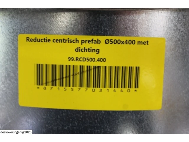 2 x reductie centrisch prefab ø500x400 met dichting - afbeelding 2 van  3